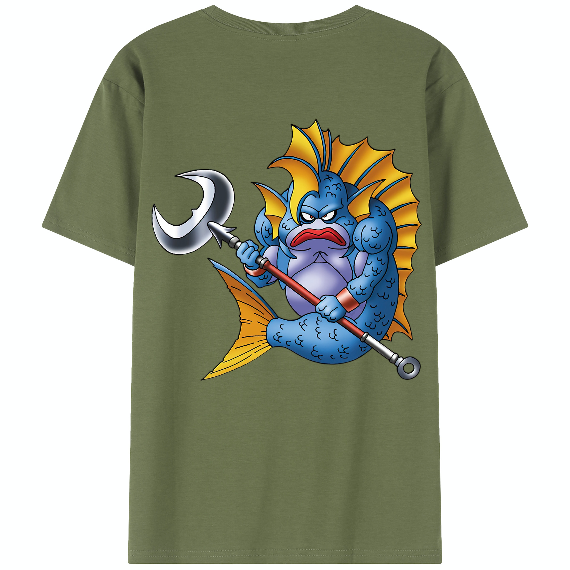（画像用） ドラゴンクエスト Doragon Kuesuto Dragon Quest 綿100％半袖Tシャツ（背面プリント）